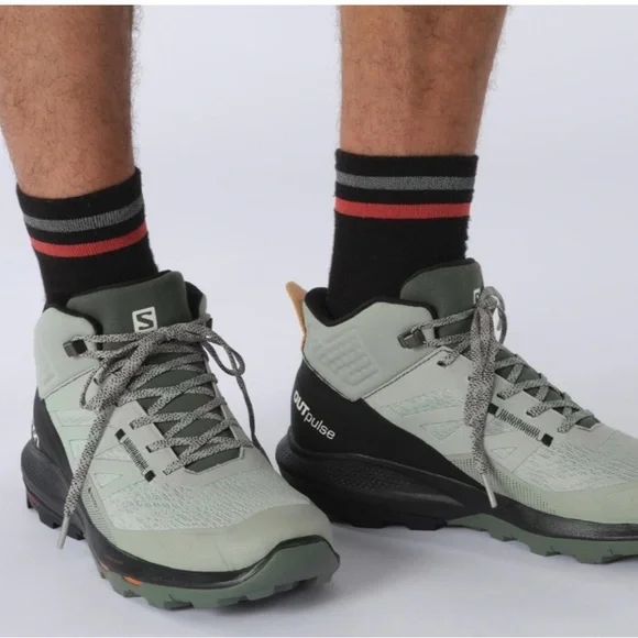 Salomon Outpulse Mid GTX Hiking Boots Men's 7.5 Womens 8.5 Grey - Picture 3 of 12